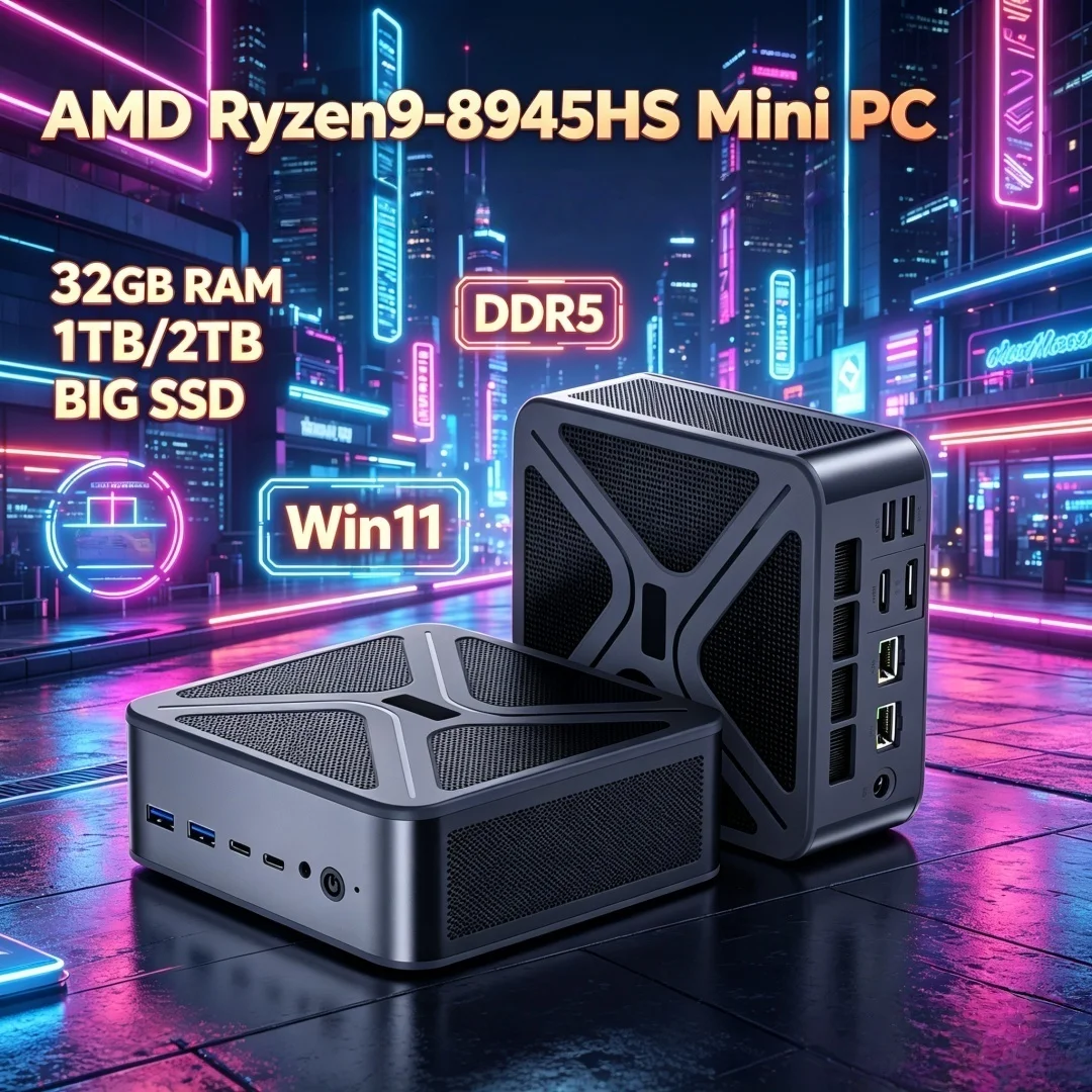 Pc Gaming Ryzen - Hochleistungs-AMD Ryzen 9 8945HS Gaming Mini-PC