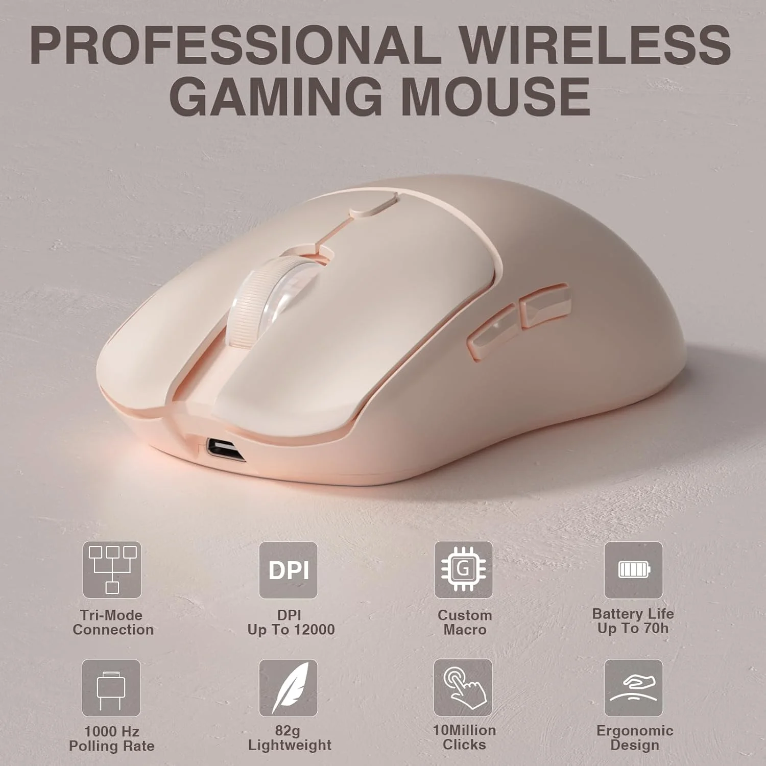 Wireless Gaming Mouse - AULA SC580X Tri-Mode Kabellose Gaming-Maus 12000DPI
