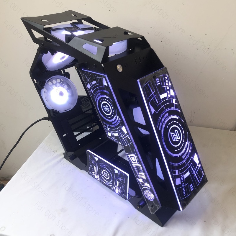 Pc Gaming Optimization - Hochwertiges Gaming-PC-Gehäuse mit integriertem LED-Panel und