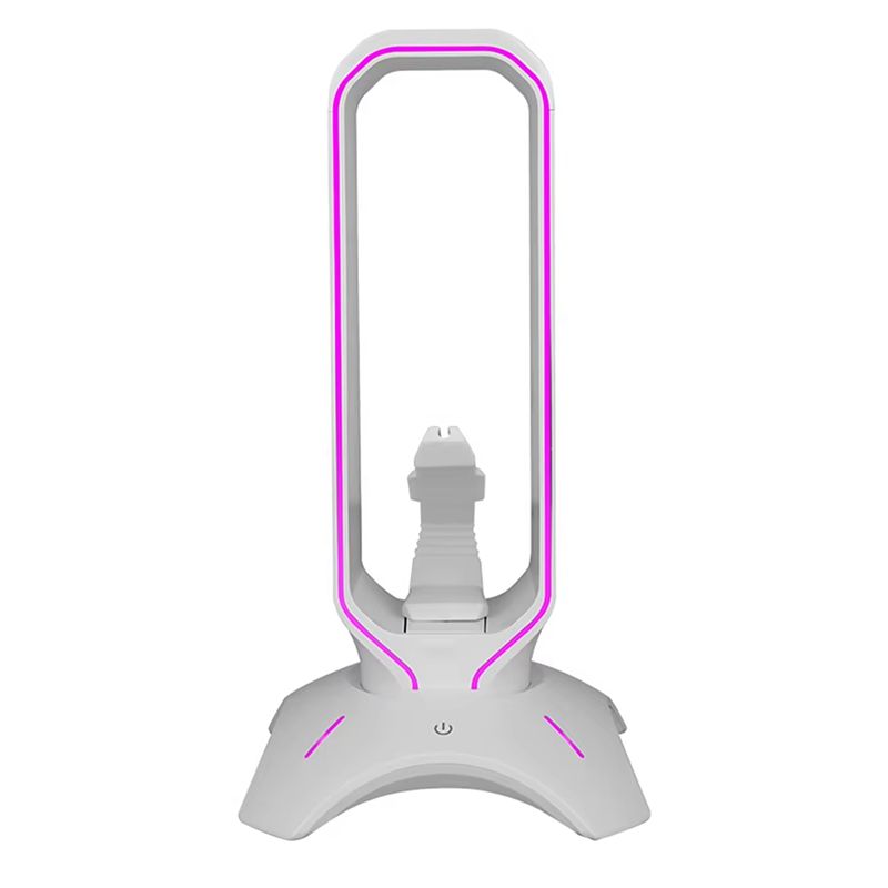 Mouse Bungee Holder - B27B RGB Gaming-Kopfhörerständer, Over-Ear-Headset-Halter mit Maus-Bungee-Kabelablage