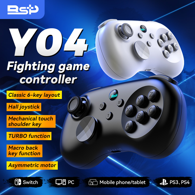 Pc Gaming Emulator - BSP-Y04 Kabelloser Hall-Effekt-Joystick für Kampfspiele mit
