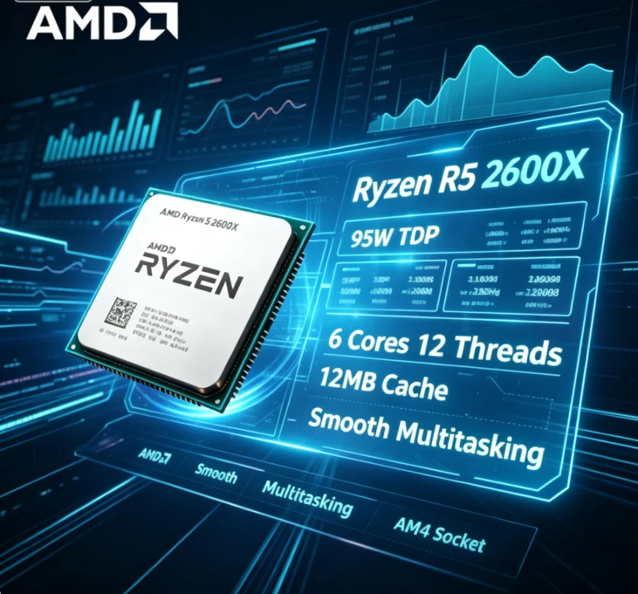 AMD R5 2600X 12nm Unboxed-Proz – Pc Gaming Ryzen Bewertung und Preis