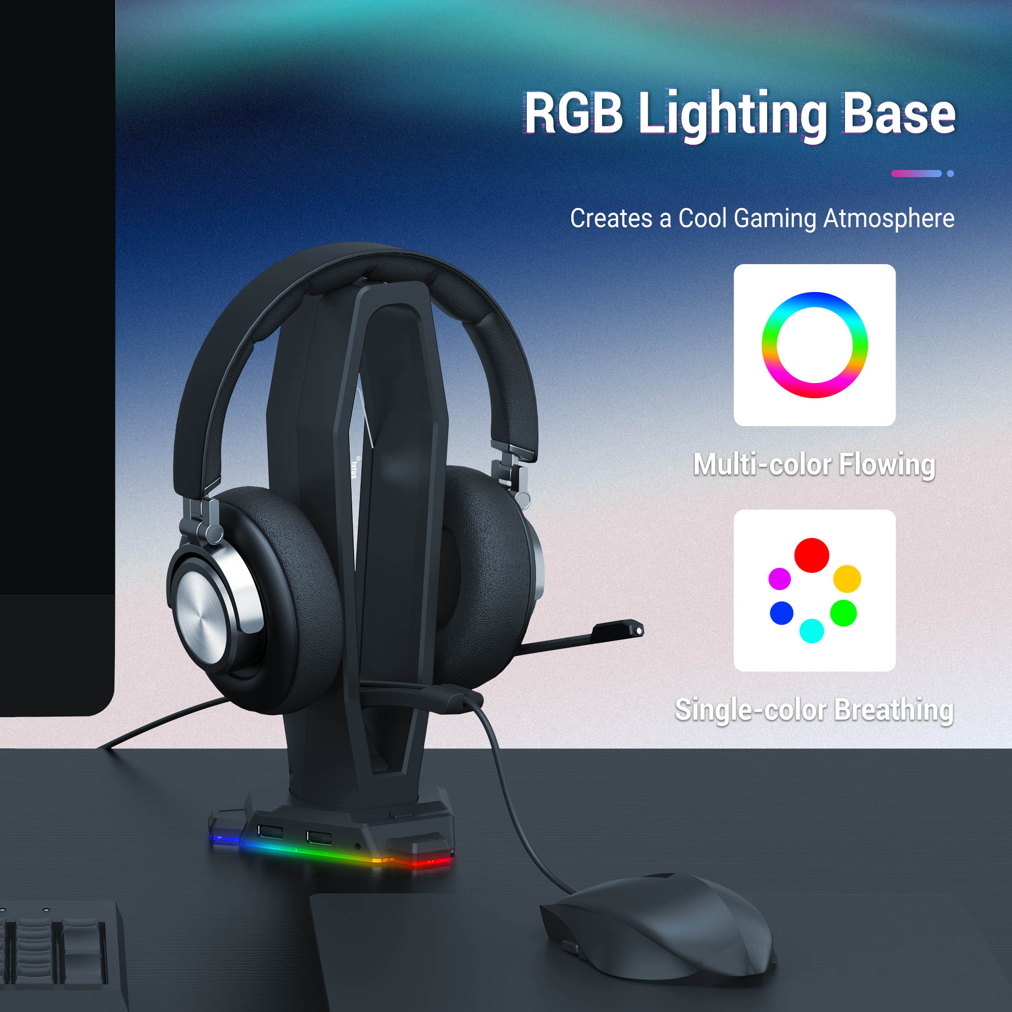 3 in 1 RGB Gaming Headset Halt – Mouse Bungee Holder Bewertung und Preis