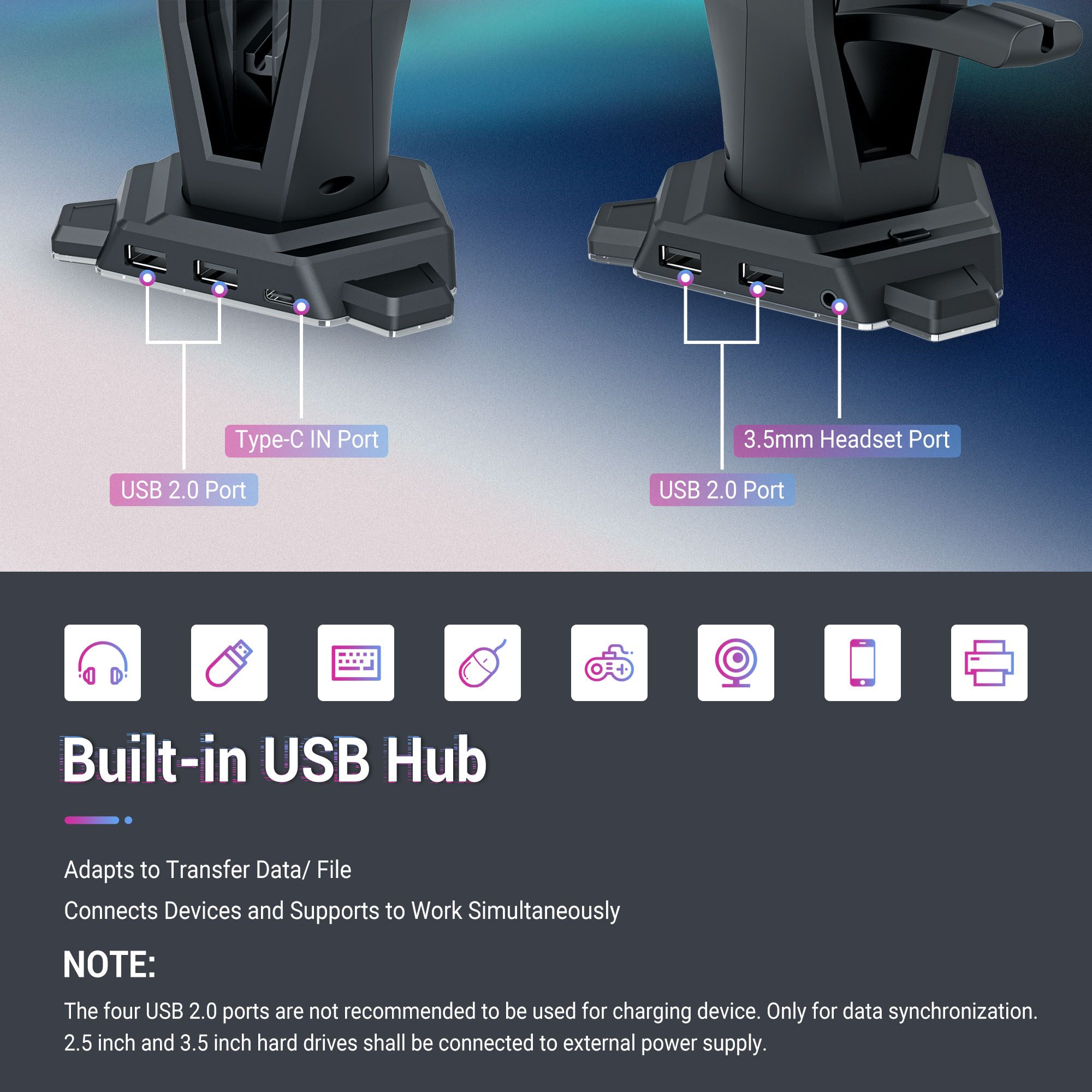 3 in 1 RGB Gaming Headset Halt – Mouse Bungee Holder Bewertung und Preis