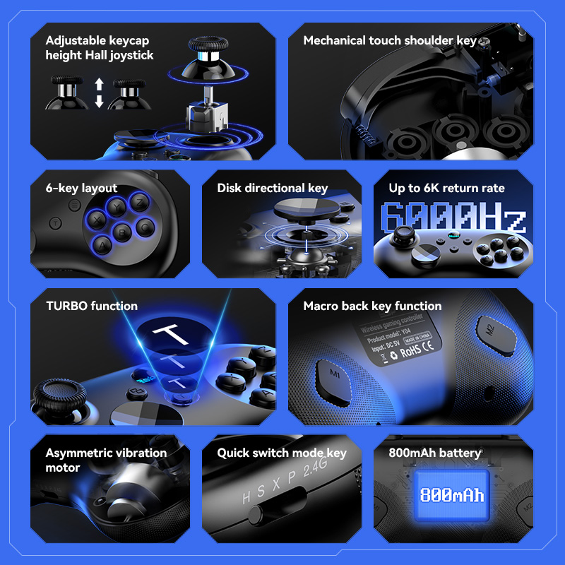BSP-Y04 Kabelloser Hall-Effekt – Pc Gaming Emulator Bewertung und Preis